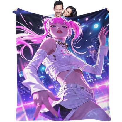 K-Pop Demon Hunters Flannel Blanket – 31 Styles Anime Throw for Home, Travel & Camping Fan Gift