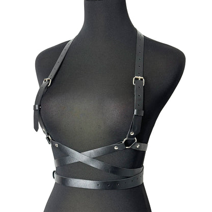 Women’s Punk Fashion Body Harness Belt, Gothic Street Style Waist Corset Suspenders Clothing Accessory