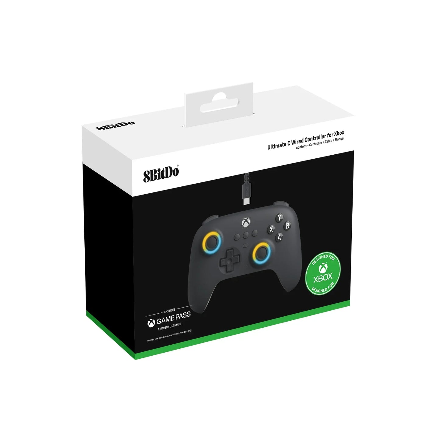 8BitDo Ultimate C Wired USB Gamepad with Hall Effect Joysticks for Xbox Series X/S, Xbox One, PC Windows 10/11