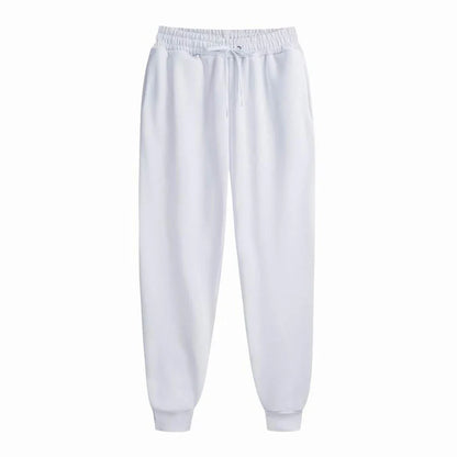 Men's Sweatpants - Spring Autumn Fleece Sport Pants with Drawstring & Pockets, Oversized Casual Trousers