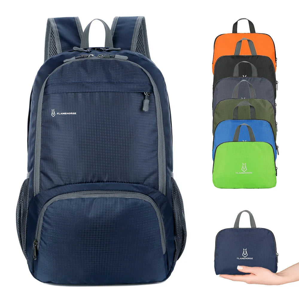 Lightweight Foldable Backpack - Waterproof Packable Daypack for Men & Women, Outdoor Travel, Hiking, Cycling & Camping Shoulder Bag