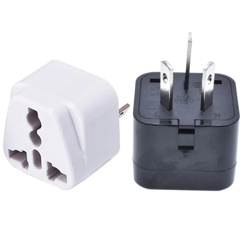 Universal 2-in-1 Plug Adapter – CN, US, UK, EU to AU Converter Socket for Australia & New Zealand Travel, 10A (White/Black)