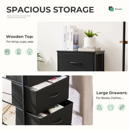 4-Layer Fabric Living Room Cabinets – Steel Frame Wardrobe Closet for Clothes Storage