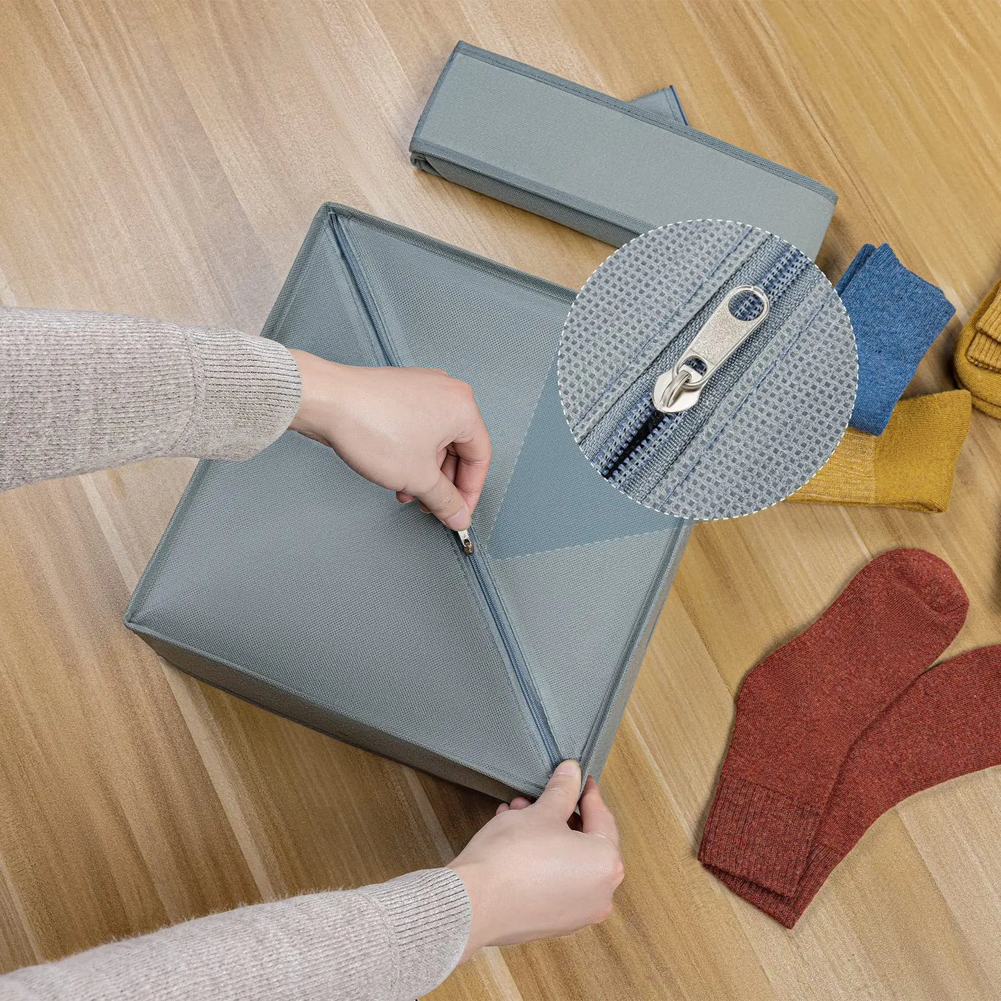 Underwear, Bra & Socks Storage Box – Clothes Organizer for Cabinet, Drawer, and Wardrobe