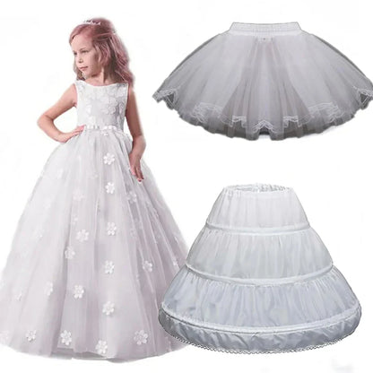 Flower Girls Petticoat Underskirt - Lolita Tutu Skirt for Cosplay, Ballet & Party Dresses