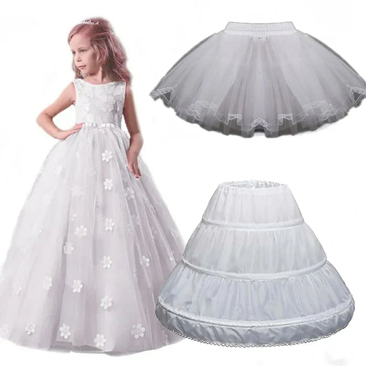 Flower Girls Petticoat Underskirt - Lolita Tutu Skirt for Cosplay, Ballet & Party Dresses