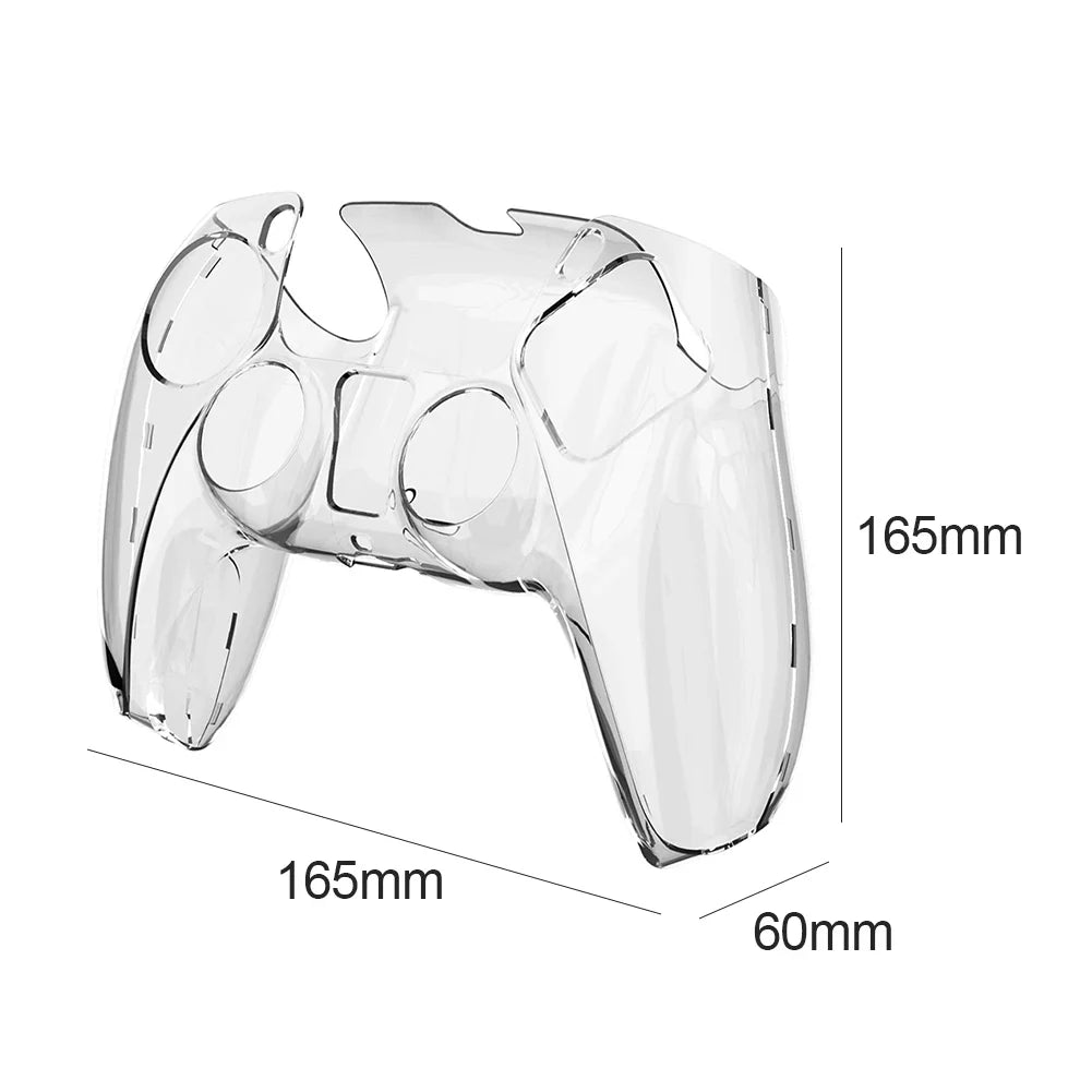 Ultra-Slim Clear PC Cover for PS5 DualSense Controller – Electronic Accessory Protector Case