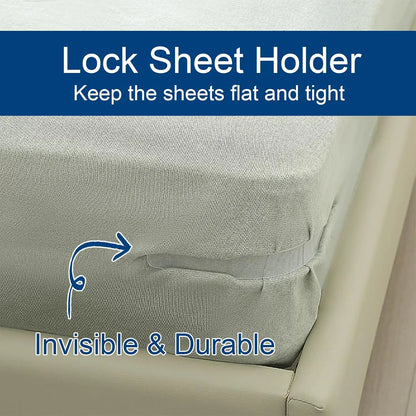 Universal Bedsheet Corner Clips – Invisible Tighteners with Heavy-Duty Mattress Straps and Sheet Lock Holders