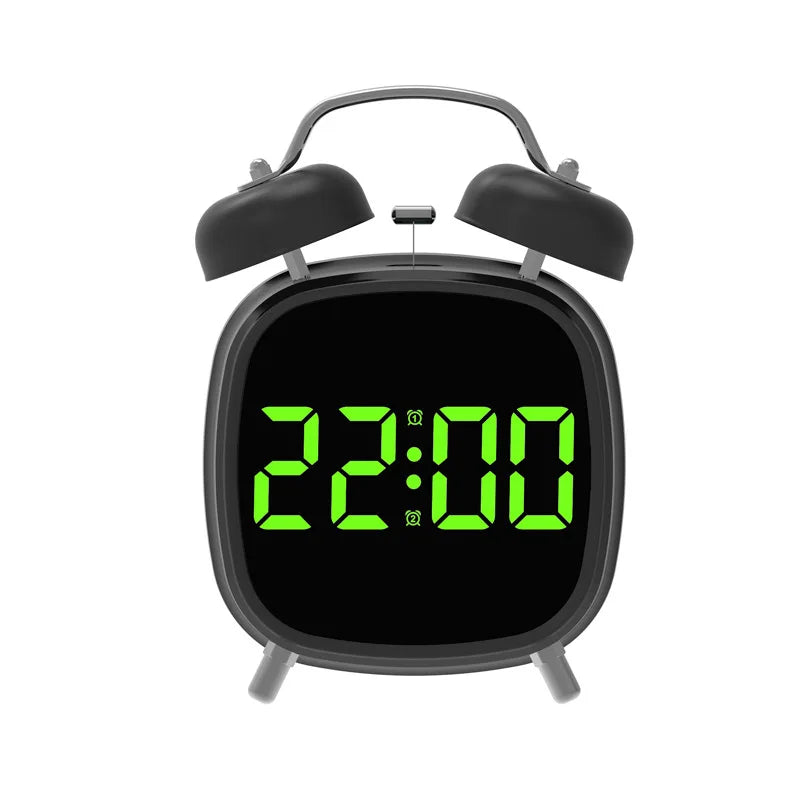 LED Digital Alarm Clock – Voice Control, Date & Temperature Display, Adjustable Brightness & Snooze, 12/24H Table Clock