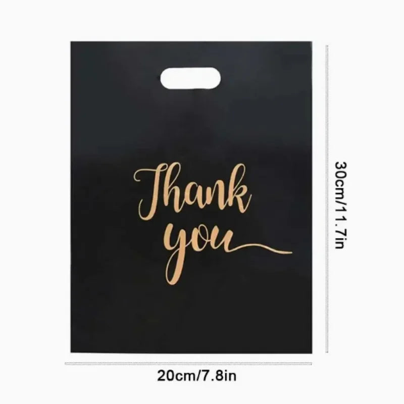 100PCS Black Thanksgiving Gift Bags – Candy & Product Packaging for Wedding, Birthday, Party Decoration