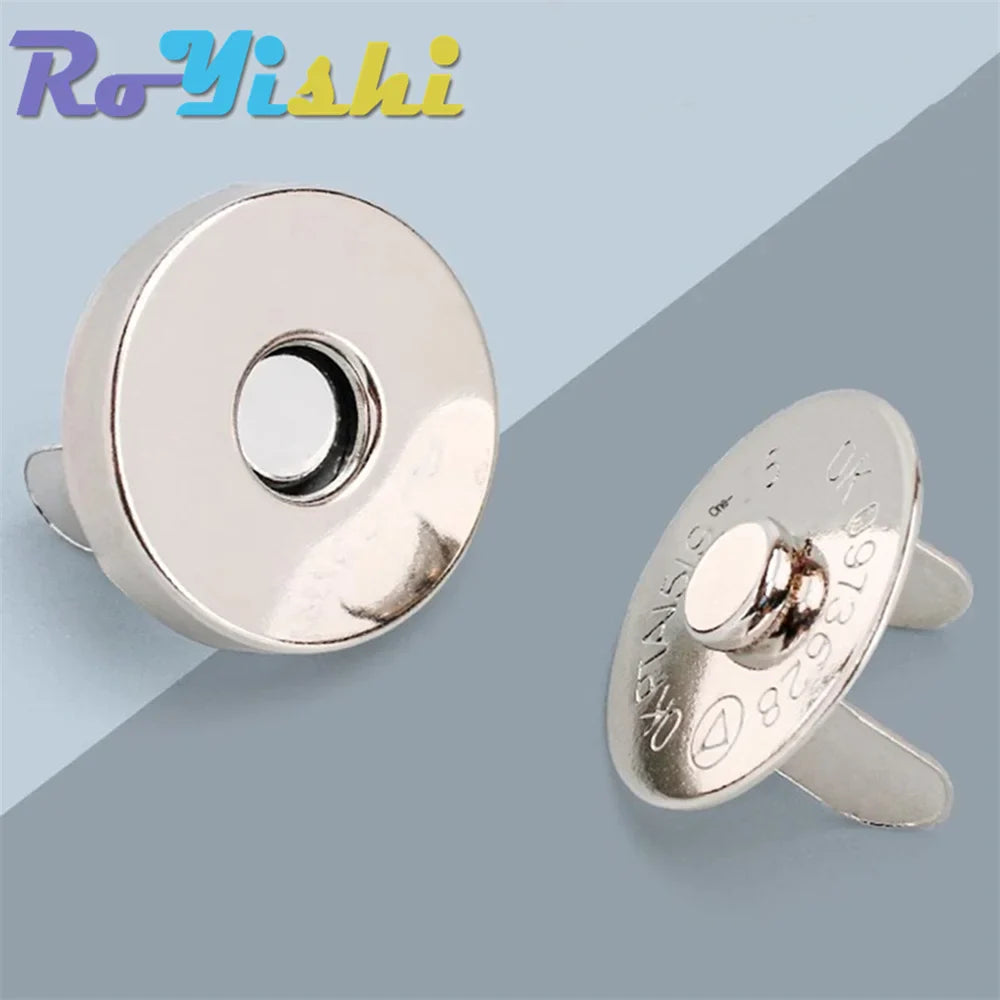 10 Pcs Magnetic Snap Fasteners 14–18MM – Clasps & Buttons for Handbags, Purses, Wallets & Craft Bag Accessories