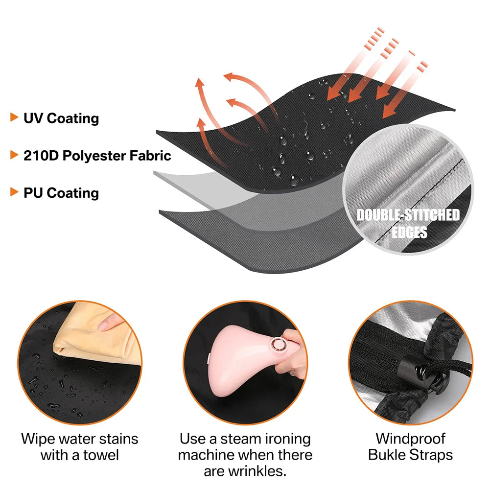 Waterproof Patio Hanging Egg Chair Cover 210D Heavy Duty – Windproof Dustproof Swing Seat Slipcover for Single & Double Garden Chairs