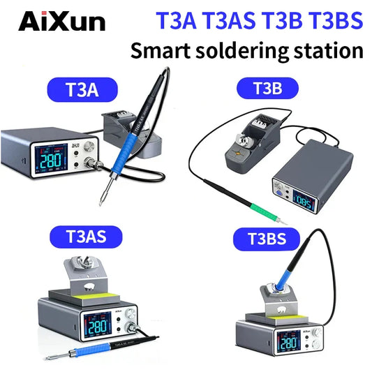 AIXUN T3A T3B Intelligent Soldering Station - T115/T210/T245/T12 Rework Station for PCB & BGA Soldering Tools