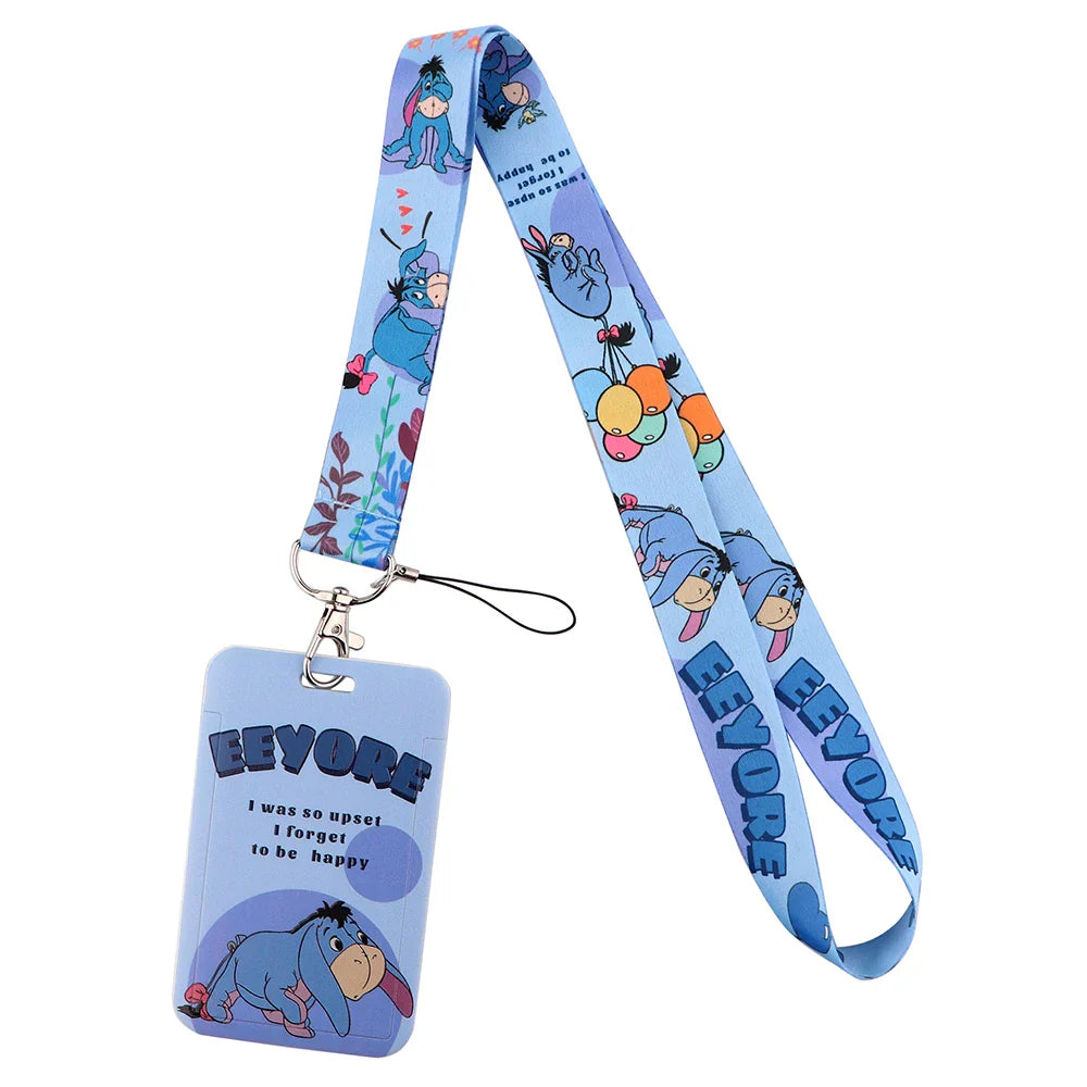 Cartoon Stitch Credential Holder Lanyard – Cute Neck Strap for Keychain, Pass & Credit Card Holder Accessories