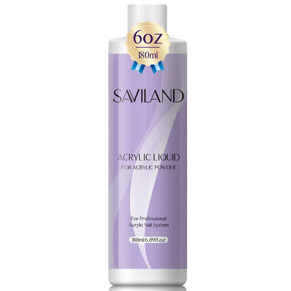 Saviland Acrylic Nail Liquid Monomer – 180ml/500ml Professional Crystal Liquid for DIY Nail Art