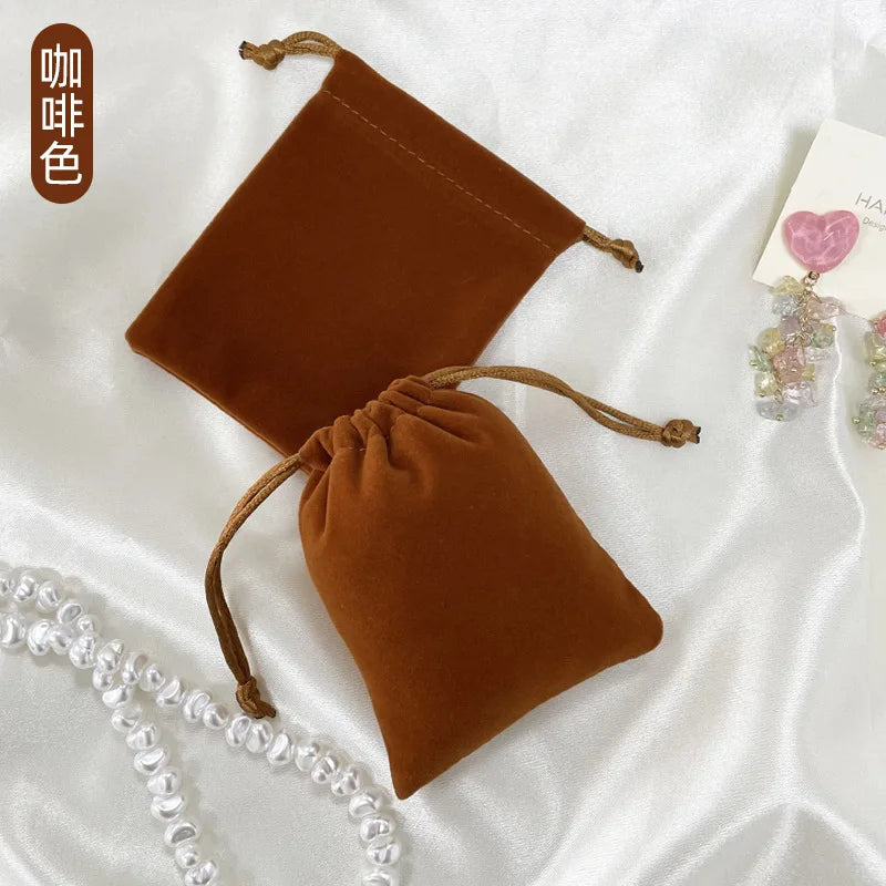 100pcs Velvet Drawstring Bags 7x9cm – Jewelry Packaging, Gift, Wedding & Party Favor Pouches