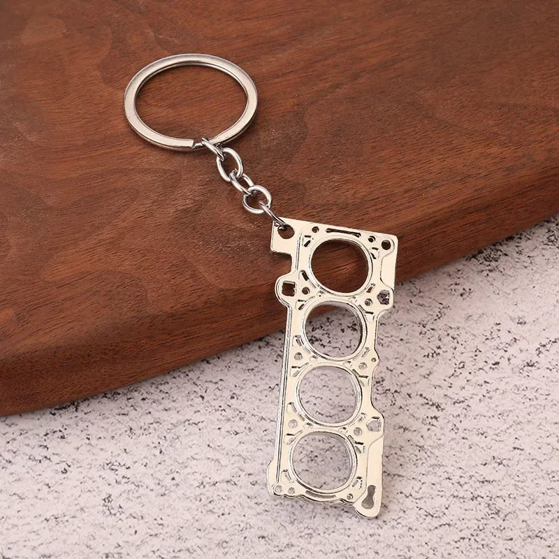 Creative Gear Head Keychain – Speed Gearbox & Turbo Hub Brake Disc Pendant for Car Keys, Shock Absorber Keyring