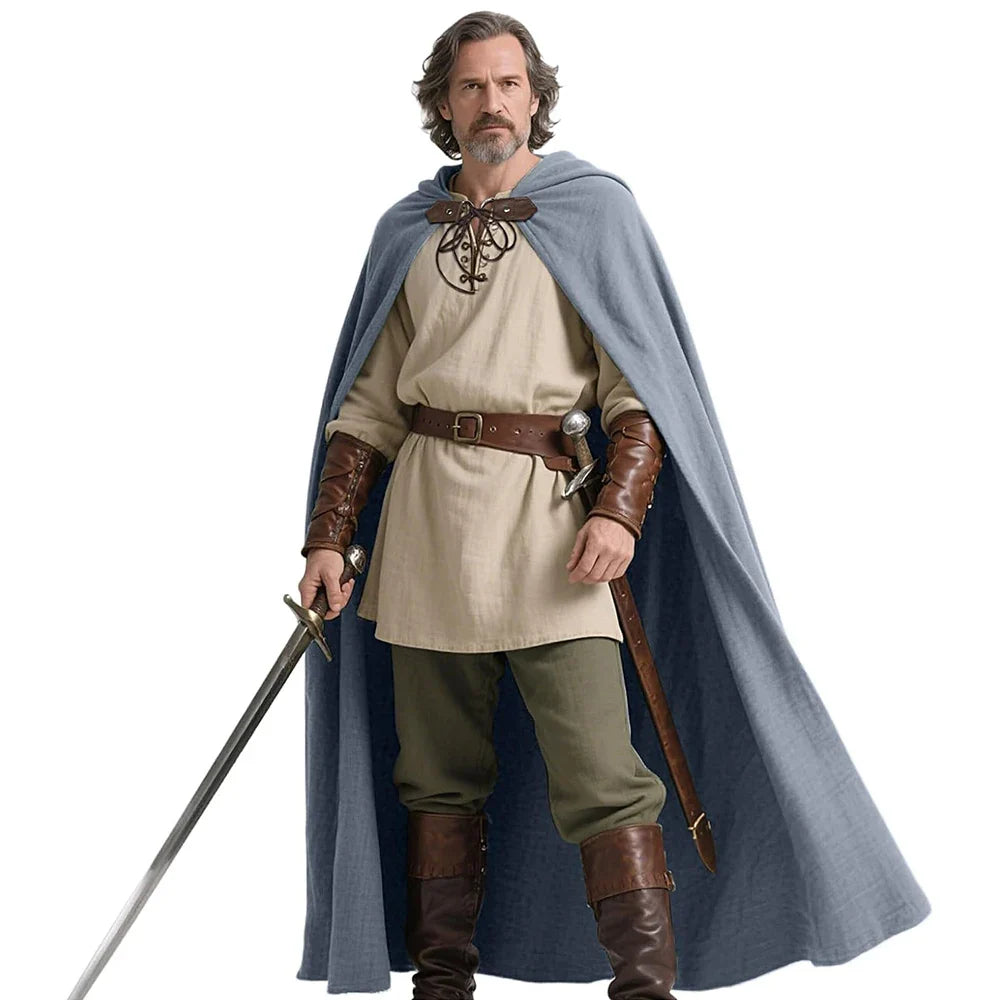 Medieval Cosplay Hooded Cloak – Cape for Halloween, Party, and Performance Costumes