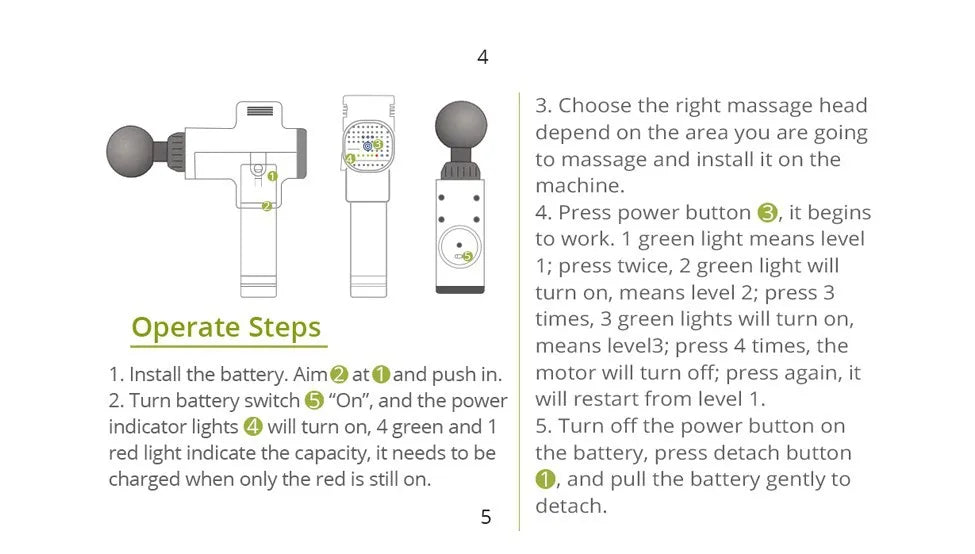 Phoenix A2 Deep Tissue Massage Gun — Muscle Relaxation & Pain Relief Therapy for Back, Legs & Feet