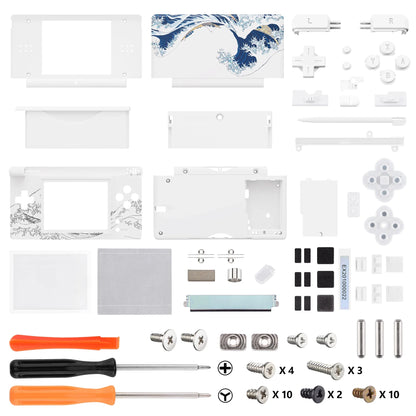 eXtremeRate Replacement Full Housing Shell for Nintendo DS Lite – Case Cover with Buttons & Screen Lens for NDSL