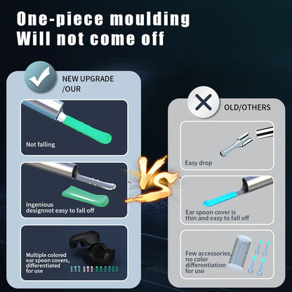 Earwax Remover Cleaning Tool – Ear Endoscope with Mini Camera, USB-C Charging Earpick Health Care Set for iPhone & Android, Best Gift