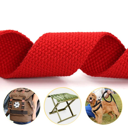 5M Cotton Webbing - DIY Suspenders Craft Supplies, Decorative Sewing Fabric, Nylon Webbing for Pet Rope and Backpack Accessories