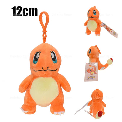 Original Pokémon Plush Keychain – Pikachu, Eevee, Charmander, Squirtle, Mew, Snorlax, Jigglypuff Cute Cartoon Doll Toy Gift for Kids