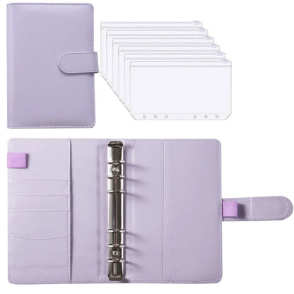 2024 A6 PU Leather Budget Binder Set – Cash Envelopes System with Binder Pockets for Money, Budget Saving & Bill Organizer