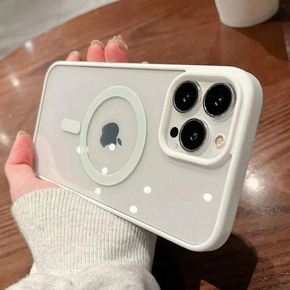 Acrylic Magnetic Clear iPhone Case – Hard Back Cover with MagSafe Wireless Charging, Pink, Fits iPhone 11-16 Pro Max & Plus