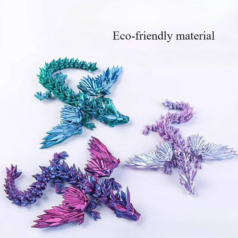 3D Printed Dragon Desktop Ornament – Fantasy Animal Figurine for Home & Office Decor, Christmas Gift