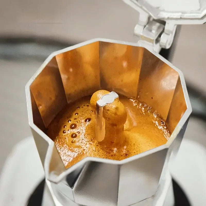 Mocha Coffee Pot – Italian Aluminum Octagonal Portable Coffee & Tea Maker