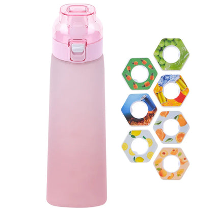 650ML Scented Water Bottle , 7 Flavor Pods - Leak-Proof Air Water Bottle for Travel, Climbing and Hiking