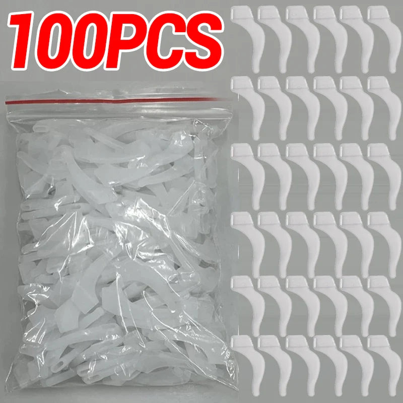 Anti-Slip Silicone Ear Hooks for Glasses | Elastic Eyewear Grip, Temple Holder & Fastener Accessories