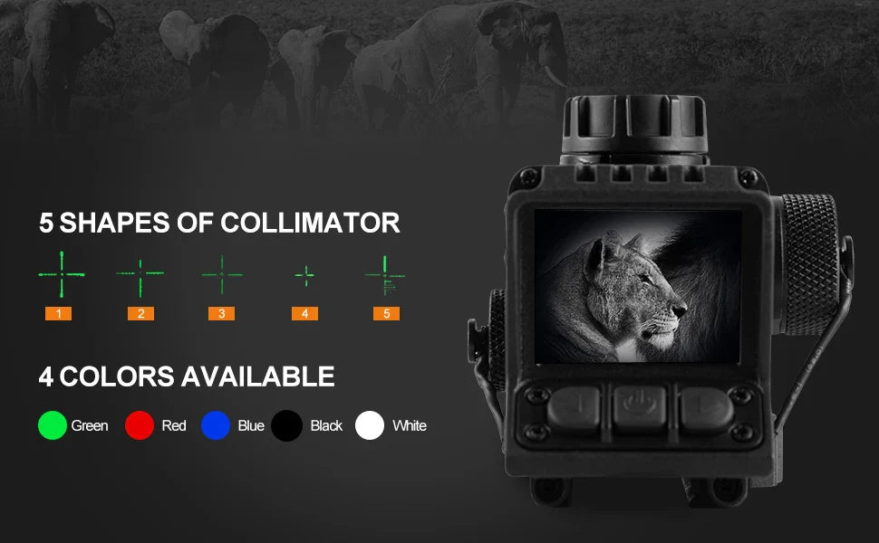 Night Vision Rifle Scope – IR850 Infrared Tactical Monocular with MOA Recording & Range Finder