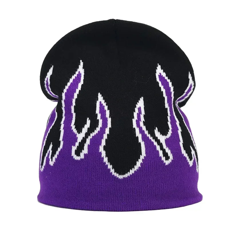 Y2K Letter Knitted Beanie Cap – Unisex Winter Autumn Warm Ski Skullcap, Hip Hop Streetwear Ear Cover Hat for Men & Women