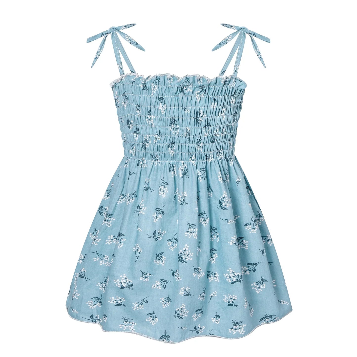 Summer Girls Princess Beach Dress – Strapless Floral Sleeveless Party & Casual Toddler Dress for Ages 1-6 Years