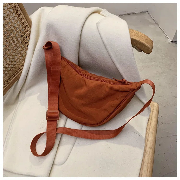 Casual Nylon Hobo Crossbody Bag for Women – Shoulder, Half Moon, Tote Travel Shopper & Purses