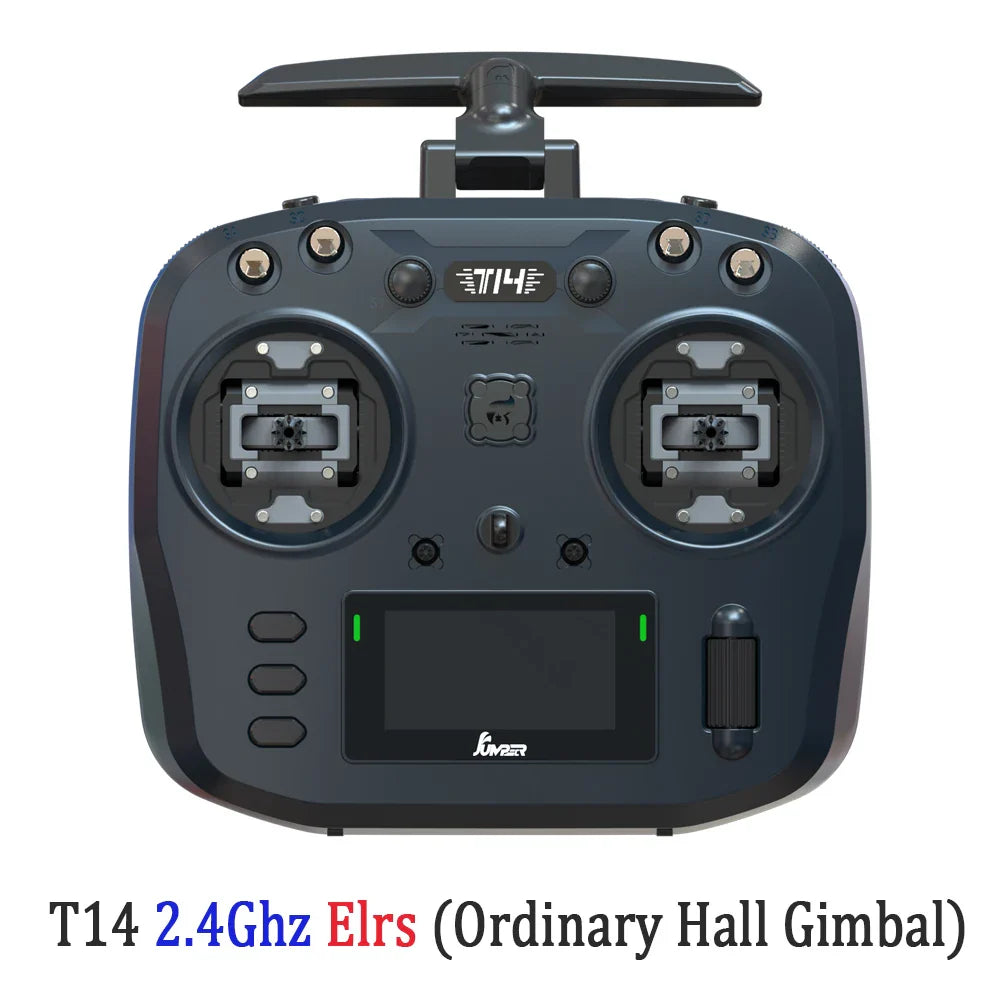 Jumper T14 ELRS Remote Control – 2.4GHz/915MHz, 1W, CNC Hall Sensor Gimbals, OLED Display for FPV Drone