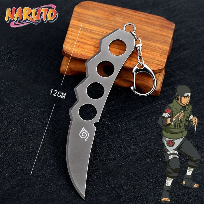 Anime Naruto Weapon Keychain Set – Metal Models of Asuma, Zabuza Sword, Kisame, Hidan, Minato Kunai & Flying Thunder God Cosplay Toys for Boys