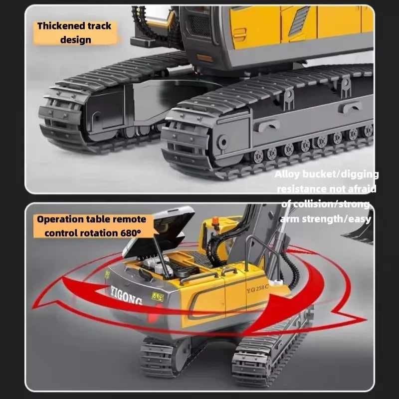 New RC Engineering Vehicle Toy — 2.4G Crawler Bulldozer, Excavator & Dumper Car for Boys, Kids Holiday Gift