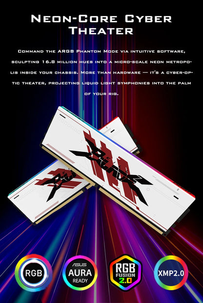 PUSKILL RGB DDR4 Gaming RAM – 8GB/16GB 3200MHz-3600MHz DIMM Desktop Memory