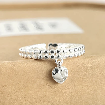 VENTFILLE 925 Sterling Silver Adjustable Ring – Vintage Hollow Line Punk Hip Hop Couple Jewelry