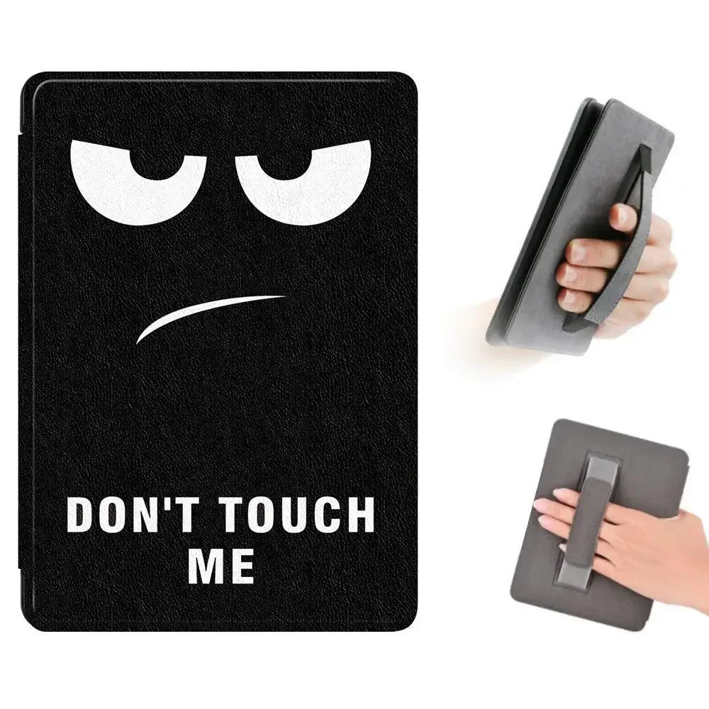 SA568B Leather Case for Kindle Paperwhite 12th Gen 2024 Signature Edition – 7-Inch Cover with Hand Strap & Auto Sleep