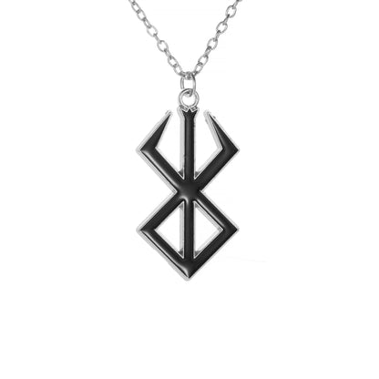 Berserk Anime Logo Necklace – Guts Sword Symbol Pendant, Trendy Cosplay Jewelry Gift & Decoration