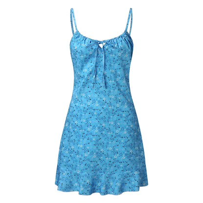 Women’s Sexy Casual Home Floral Camisole Dress - Comfortable Summer Skirt