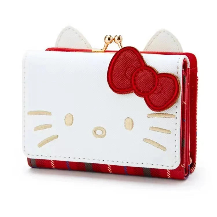 2024 Sanrio Hello Kitty and Friends PU Leather Wallet - Kawaii Cinnamoroll, My Melody, Kuromi Casual Fashion Card Bag