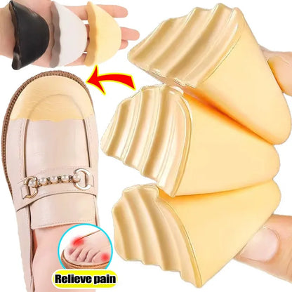 Anti-Sliding Toe Pads – Cuttable PU Foam Toe Plugs & Front Foot Insoles (Shoe Size Reducing Inserts, Soft Accessories)