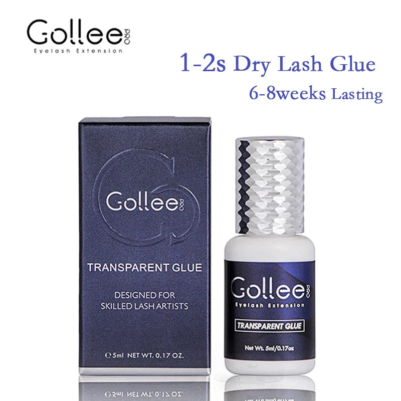 New Gollee 0.5s Quick-Dry Waterproof Eyelash Extension Glue – 6-8 Weeks Long-Lasting Adhesive