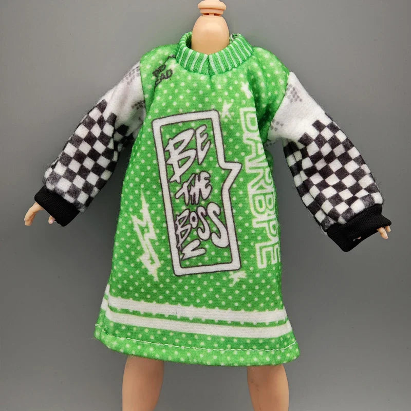 Handmade Doll Dresses & Shoes – Outfit for 28cm High School Dolls with Big Eyes & Long Eyelashes, Perfect Birthday Gift
