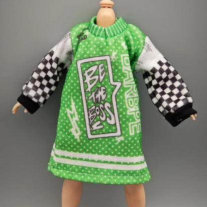 Handmade Doll Dresses & Shoes – Outfit for 28cm High School Dolls with Big Eyes & Long Eyelashes, Perfect Birthday Gift